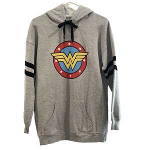 00086 Wonder Woman‎ Hoodie | DC Comics Sweatshirt Medium Gray Pullover